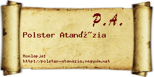 Polster Atanázia névjegykártya